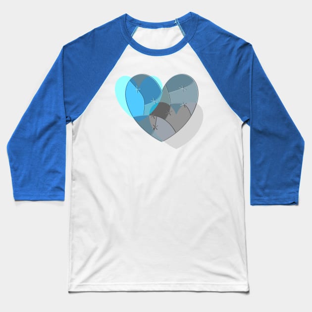 Mended Heart Baseball T-Shirt by razorcitywriter